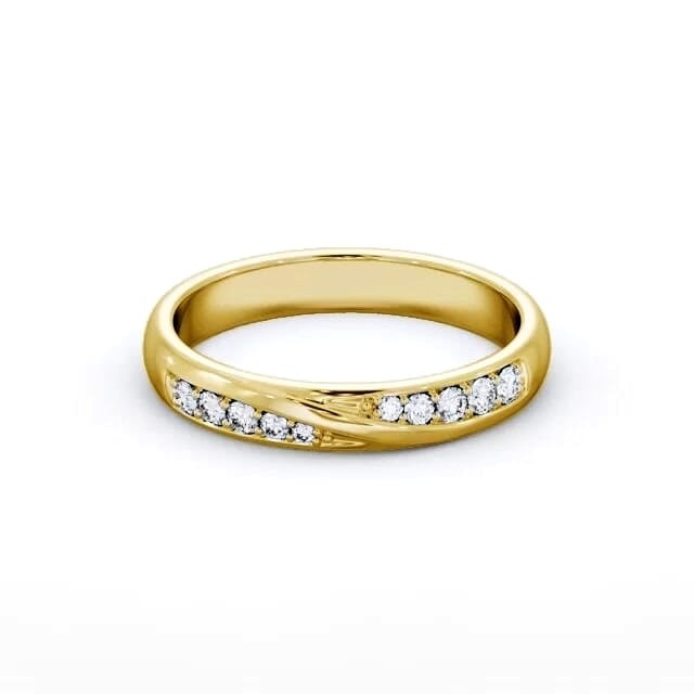 Mila Ladies Round Lab Diamond 0.15ct Wedding Ring